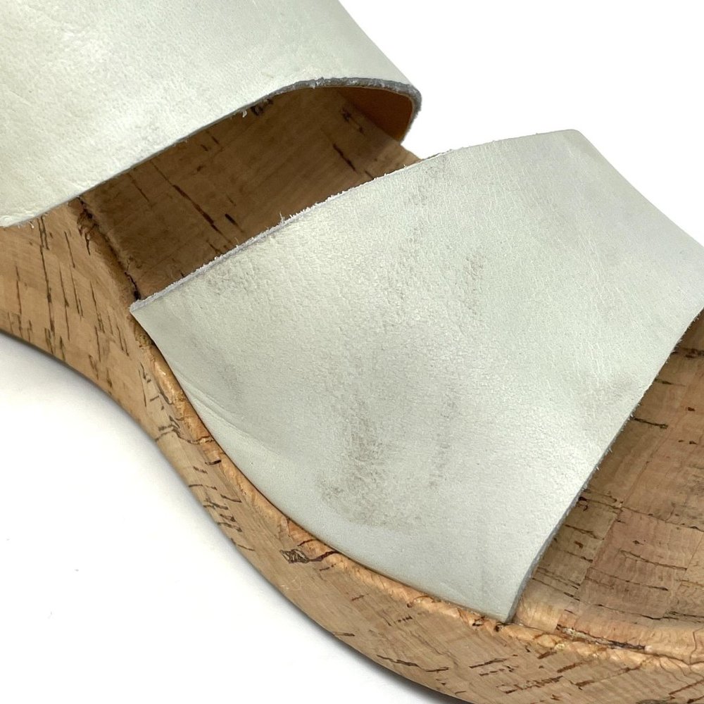Korks Deltona Cork Ivory Slip On Wedge Slides 11 - Picture 10 of 11